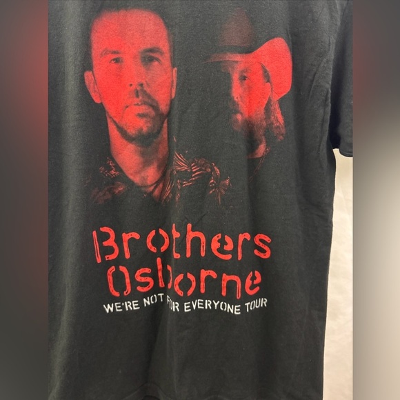 Brothers Osborne Mens Shirt Size Medium Black Tour We're Not for Everyone Tour - Picture 4 of 6